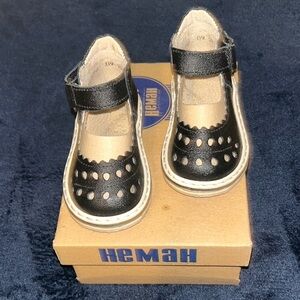 Hem Black Kids Dress Shoes